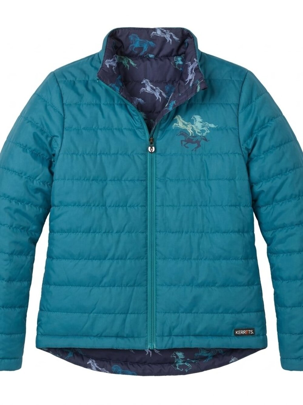 Kids Pony Tracks Reversible Quilted Riding Jacket - Large 12-14Y